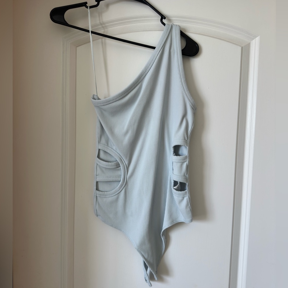 Abercrombie blue cutout bodysuit